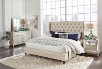 Mirror Upholstered Bedroom Set Champagne with sizing 1273 X 900