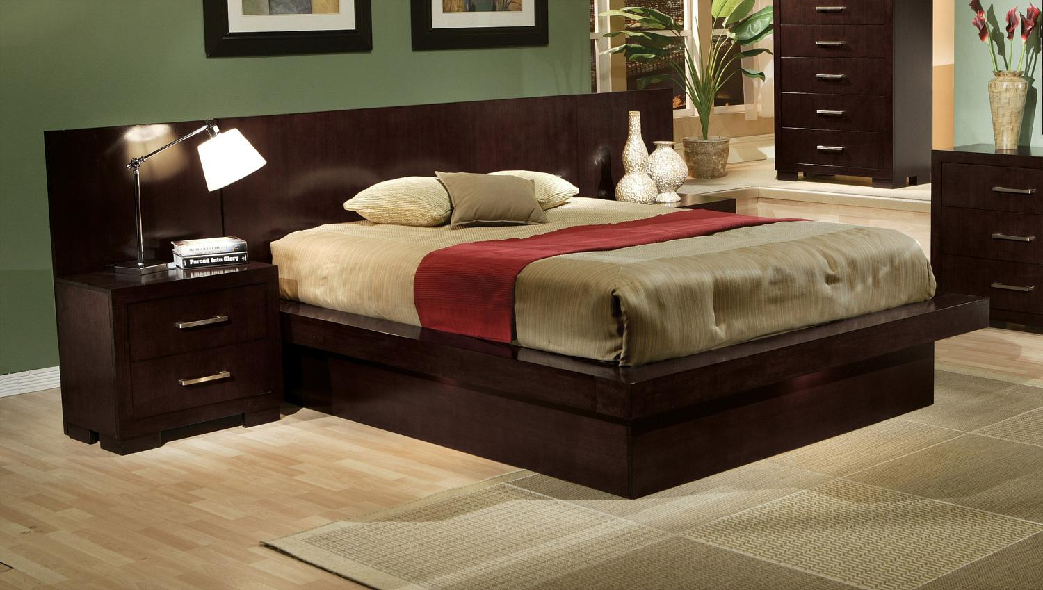 Modern 4 Pc Platform Bed Queen Bedroom Fairfax Va Furniture Stores regarding size 1500 X 849