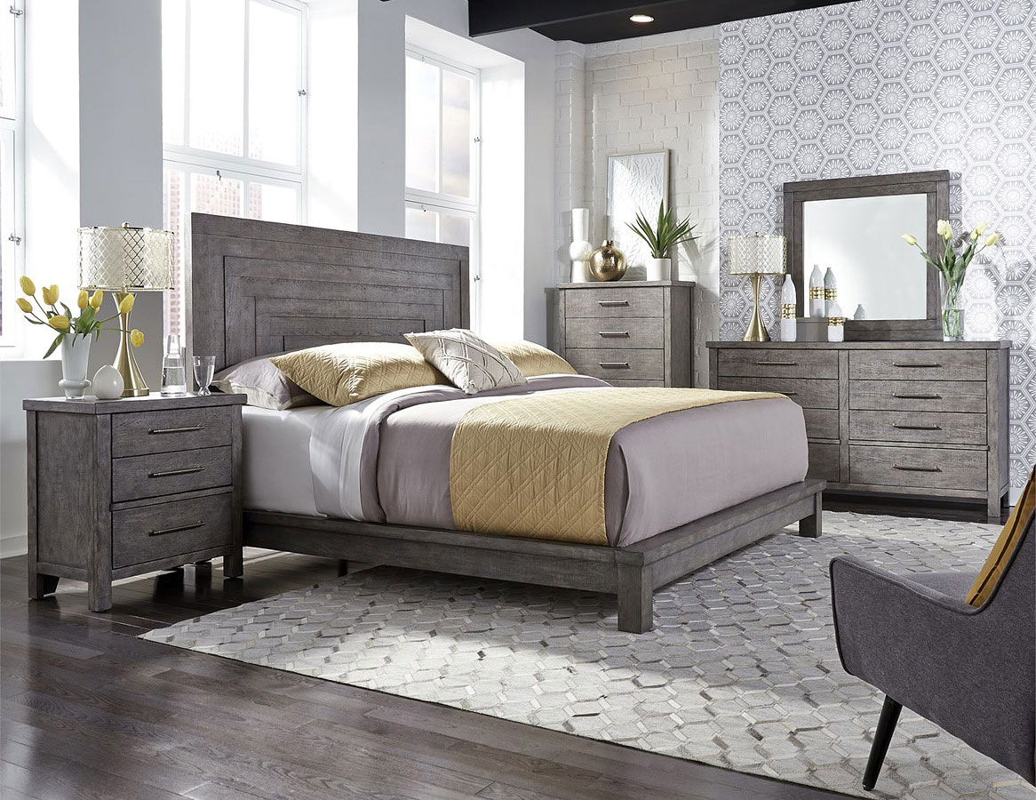 Modern Farmhouse Platform Bedroom Set within size 1166 X 900