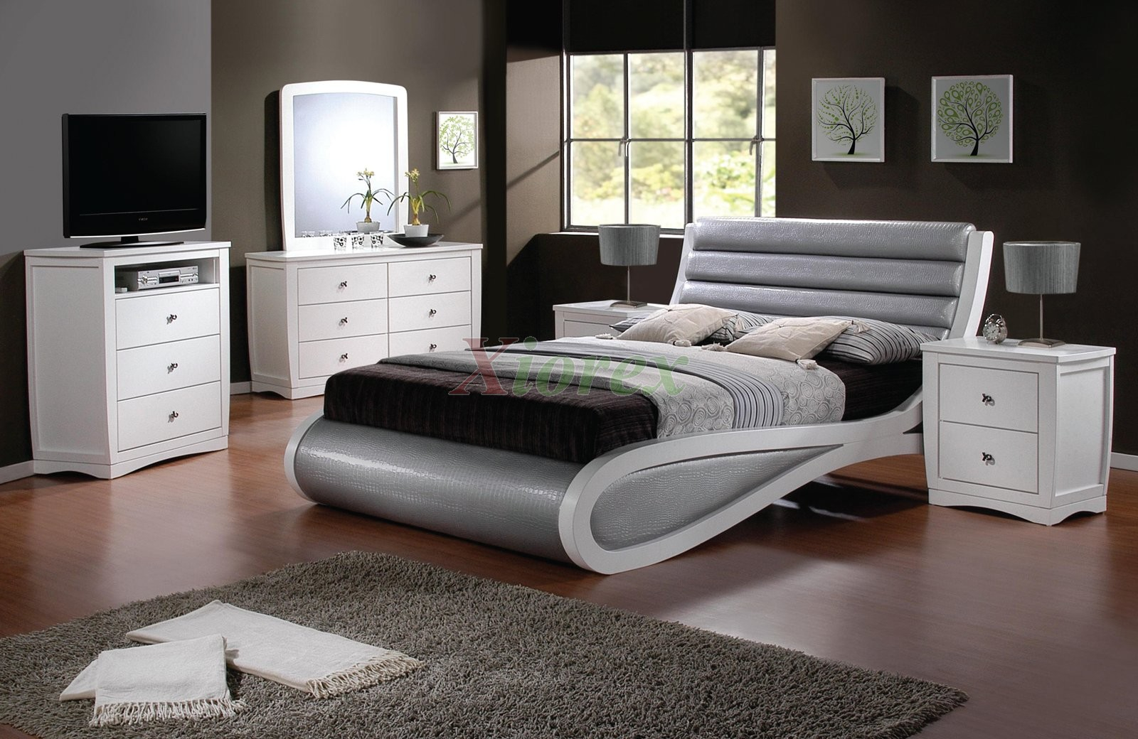 Modern Platform Bedroom Furniture Set 147 Xiorex in measurements 1600 X 1040