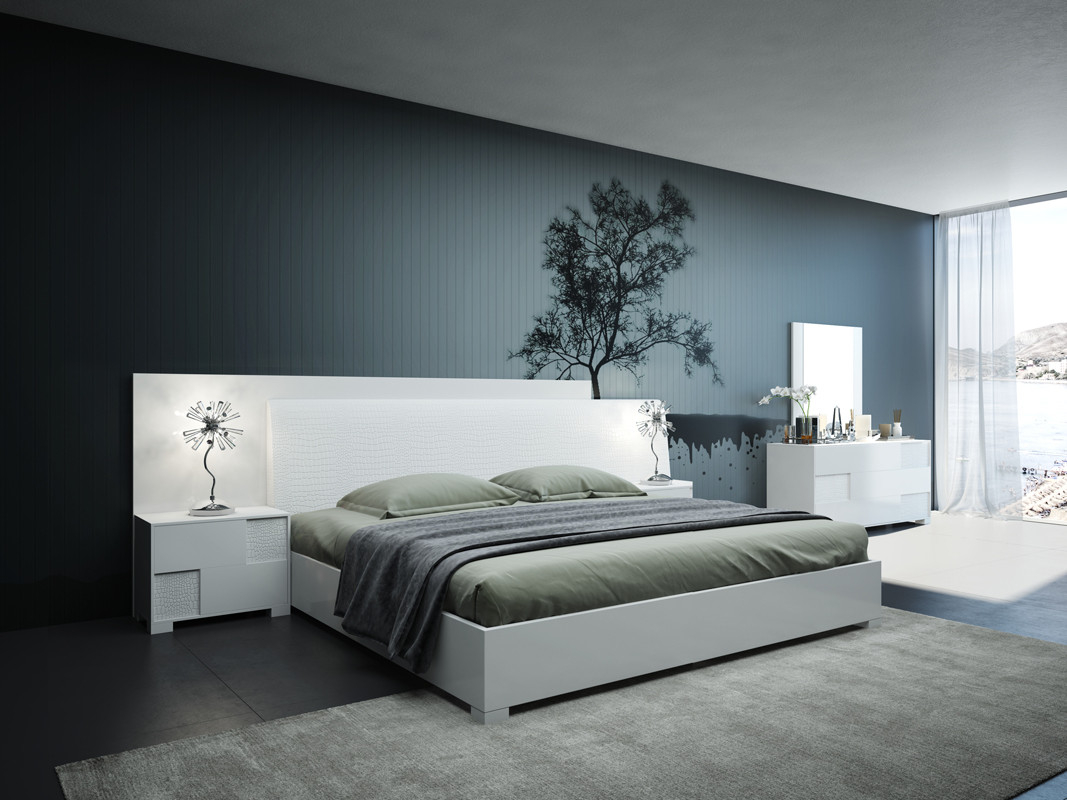 Modrest Monza Italian Modern White Bedroom Set for measurements 1067 X 800