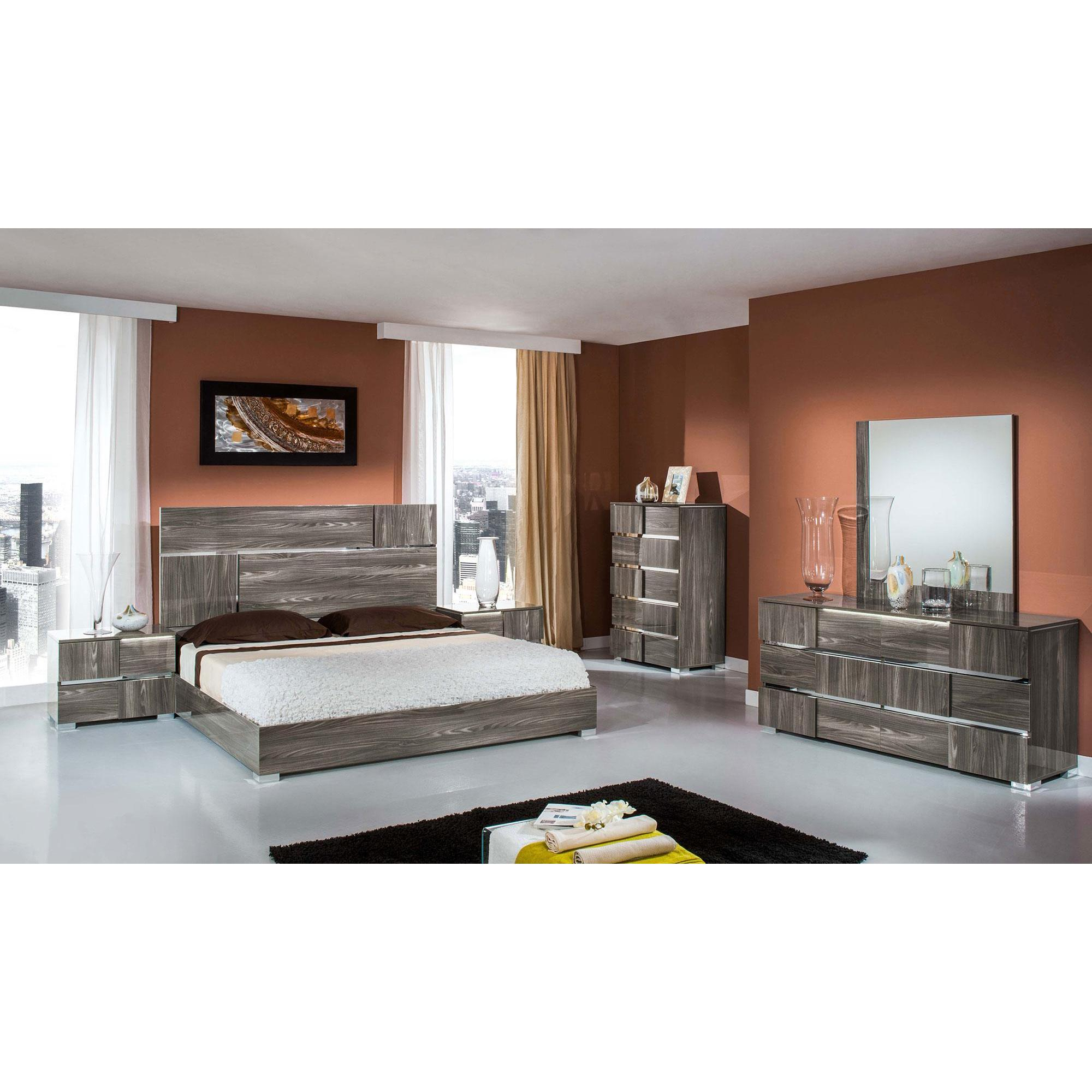 Modrest Picasso Modern Grey Lacquer Bedroom Set in sizing 2000 X 2000