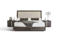 Modrest San Marino Modern Grey Bed throughout proportions 1200 X 795