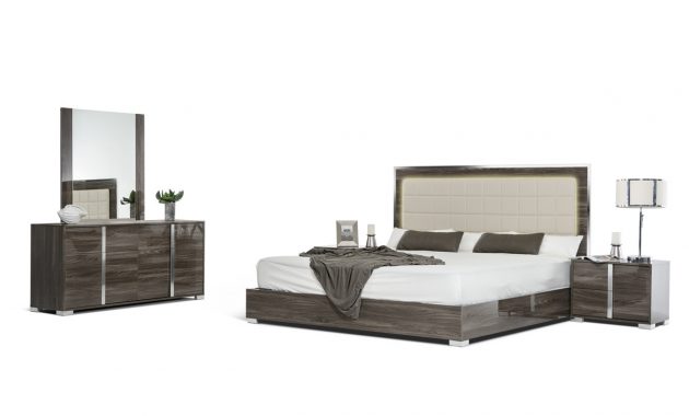 Modrest San Marino Modern Grey Bedroom Set inside dimensions 1200 X 795