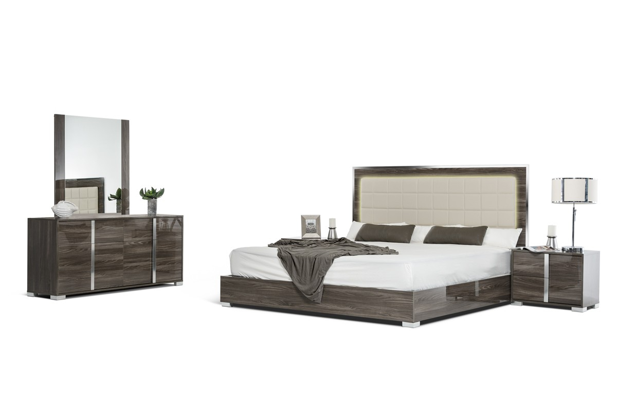 Modrest San Marino Modern Grey Bedroom Set Modrest Made In Italy with regard to size 1200 X 795