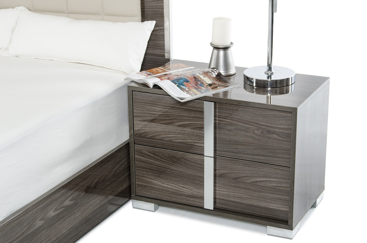 Modrest San Marino Modern Grey Bedroom Set with regard to dimensions 1200 X 795