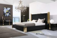 Modrest Token Modern Black Gold Bedroom Set in measurements 1200 X 740