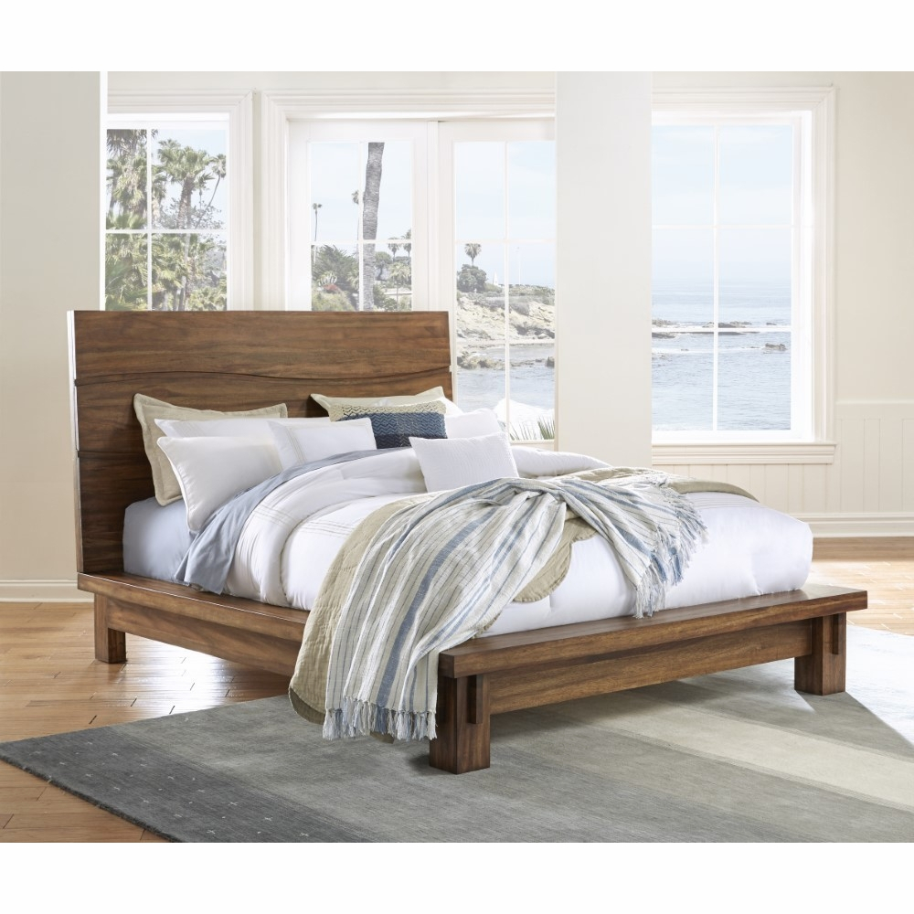 Modus Furniture Ocean King Size Solid Wood Platform Bed In Natural Sengon 8c79p7 intended for sizing 1000 X 1000