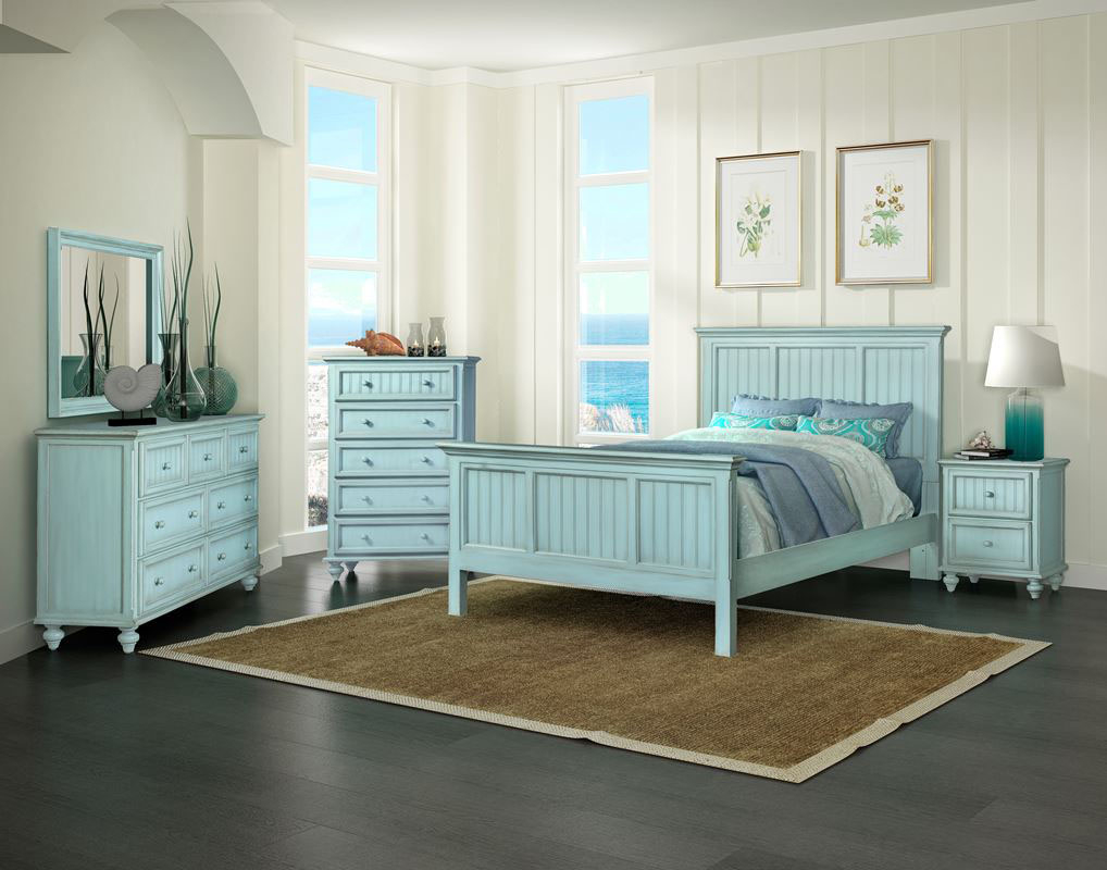 Monaco Distressed Bleu Stain 4 Pc Bedroom Set Model B818set Seawinds Trading within size 1018 X 800