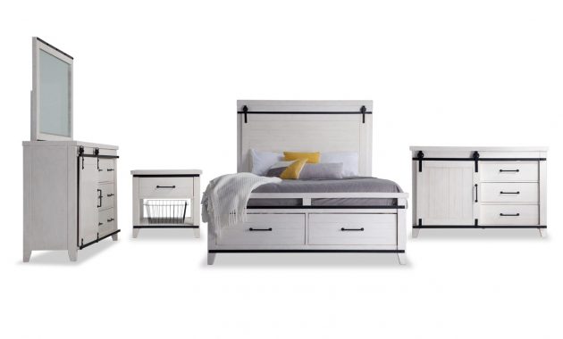 Montana Queen White Storage Bedroom Set Bobs inside sizing 1376 X 864