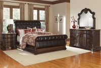 Monticello 6 Piece Upholstered Sleigh Bedroom Setwith Nightstand Dresser And Mirror for sizing 1500 X 984