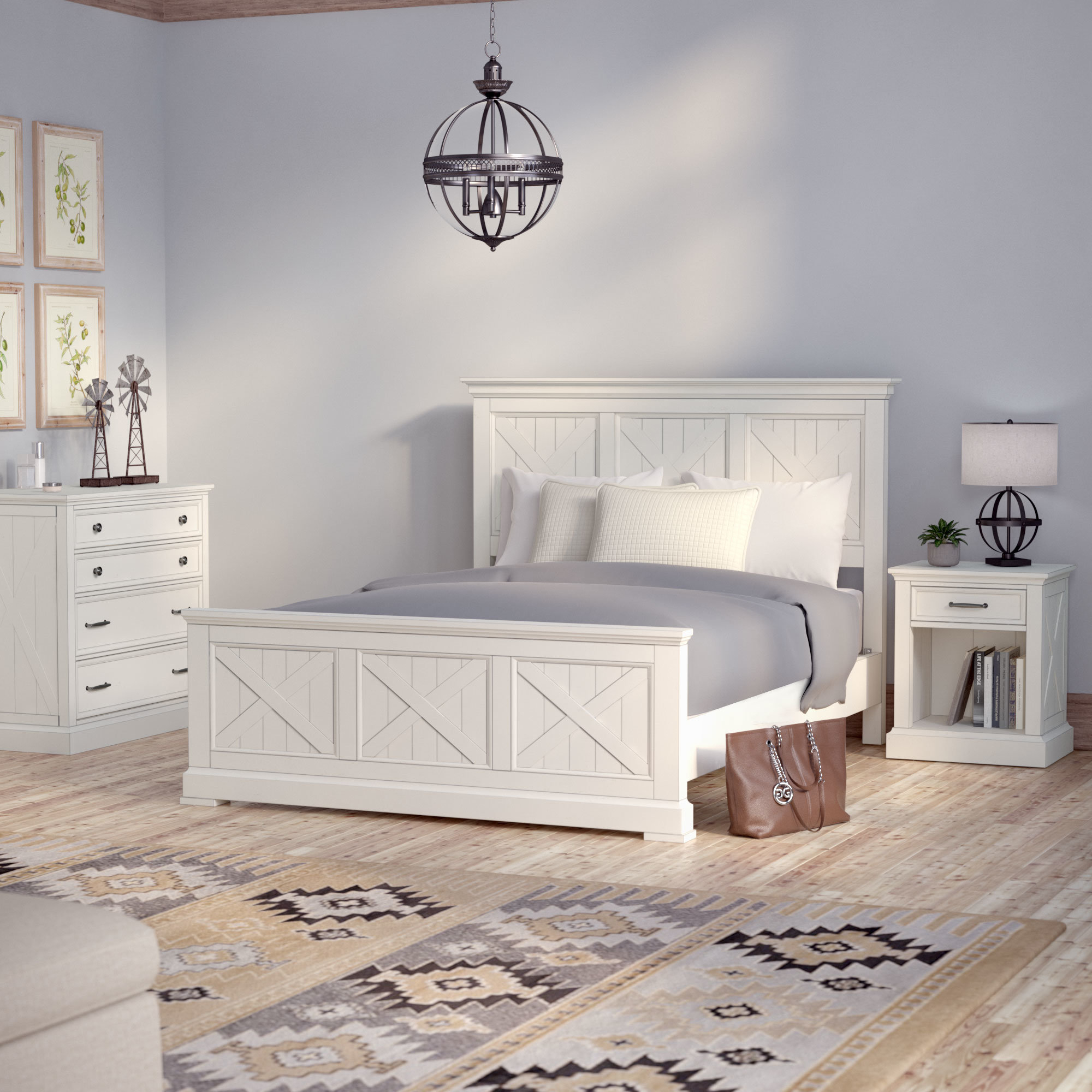 Moravia Panel 3 Piece Bedroom Set intended for proportions 2000 X 2000