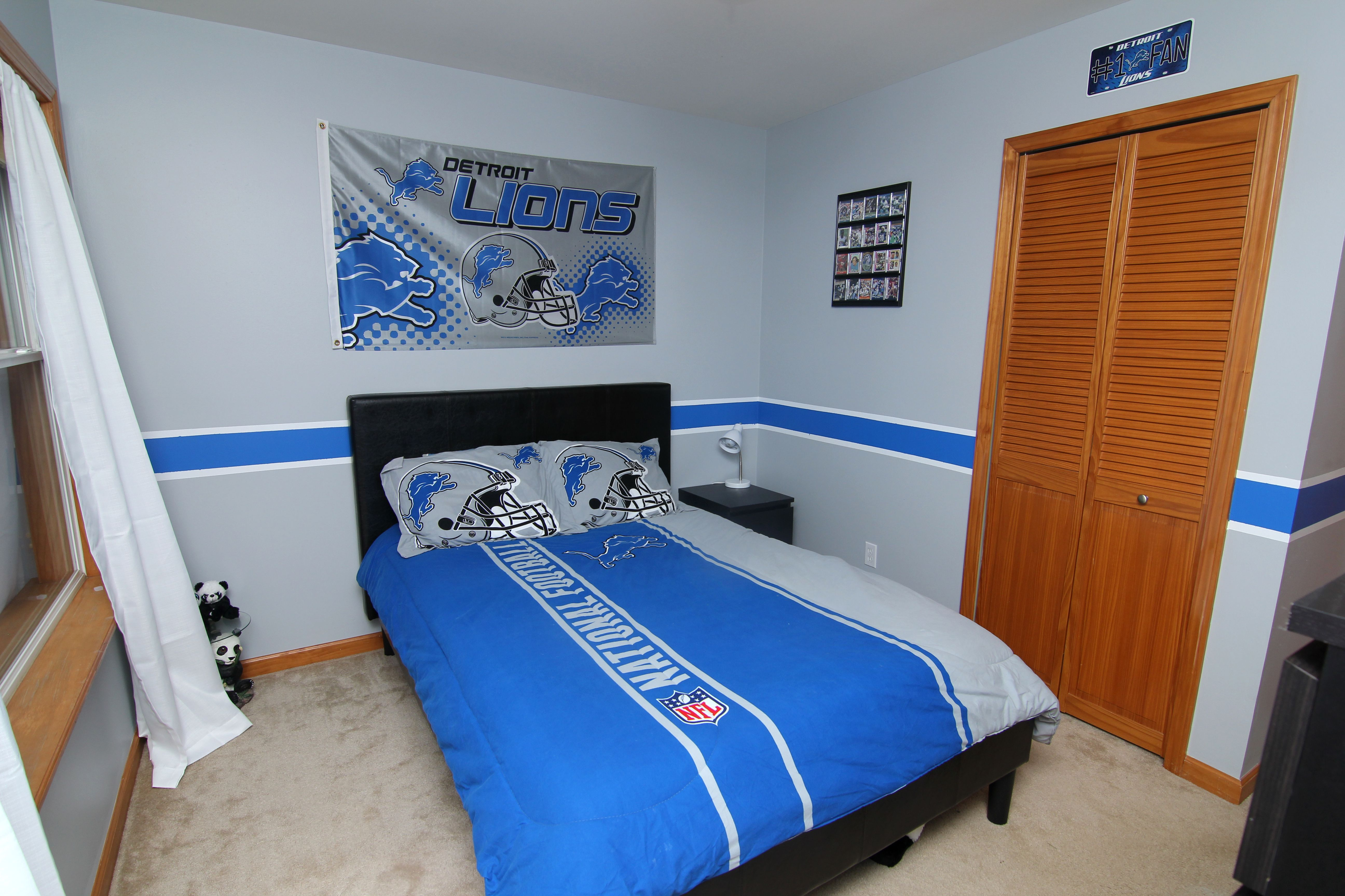 My Sons New Detroit Lions Football Bedroom Most Items Were pertaining to proportions 5184 X 3456