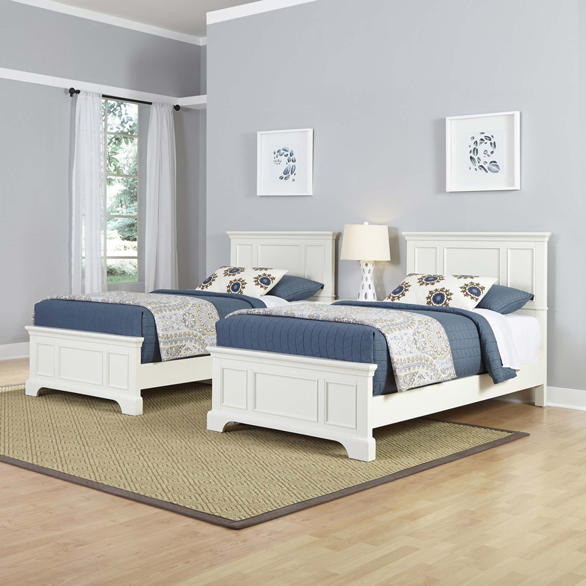 Naples Two Twin Beds And Night Stand for size 2000 X 2000
