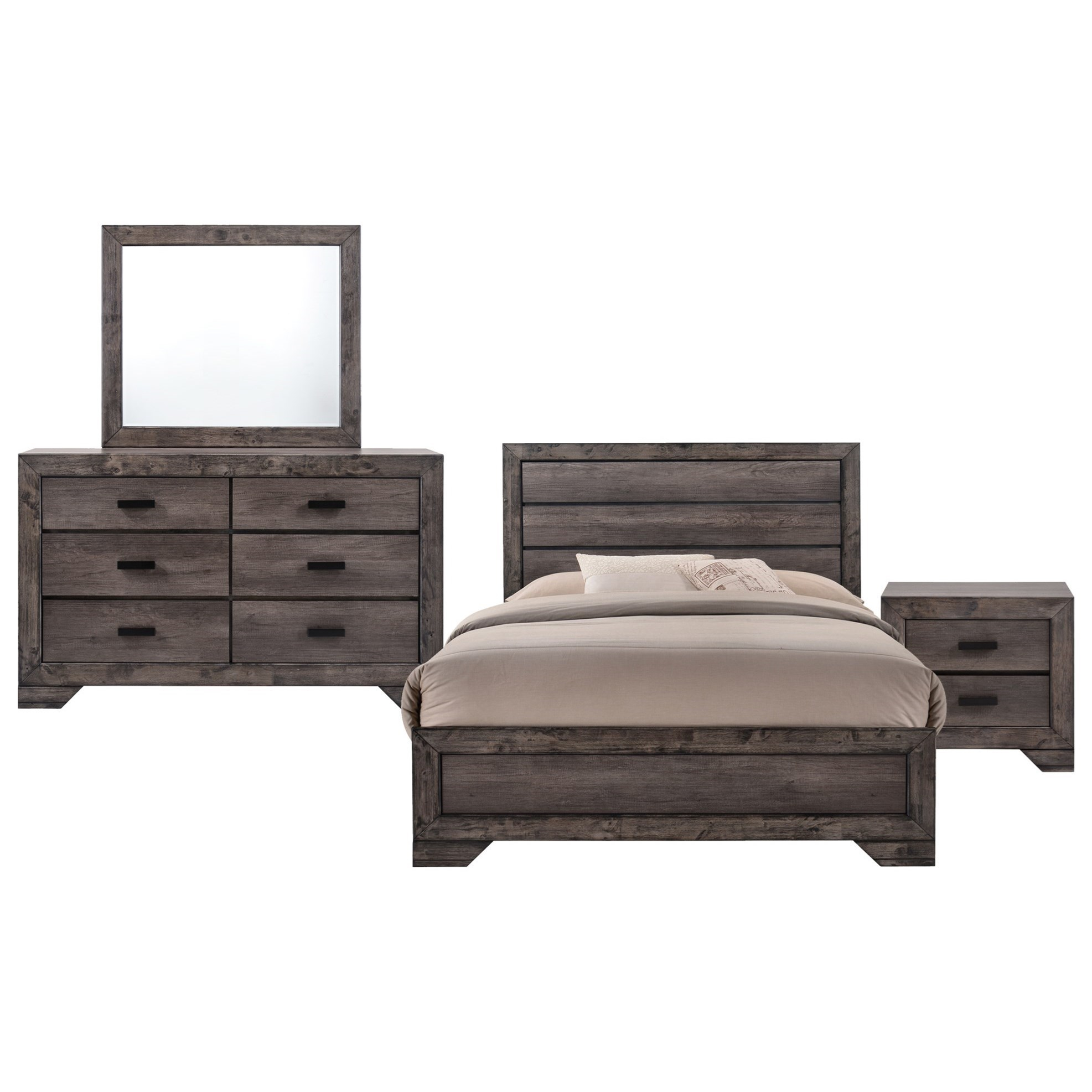 Nathan 6 Piece King Bedroom Set Elements International At Sam Levitz Furniture in sizing 1973 X 1973