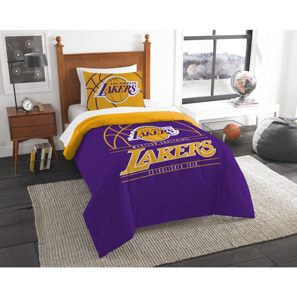 Lakers Bedroom Set • Bulbs Ideas - Nba Los Angeles Lakers Reverse Slam BeDDing Comforter Set In Size 1024 X 1024