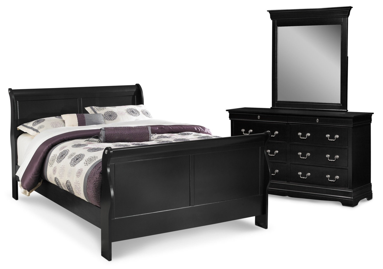 Neo Classic 5 Piece Bedroom Set With Dresser And Mirror intended for dimensions 1500 X 1053