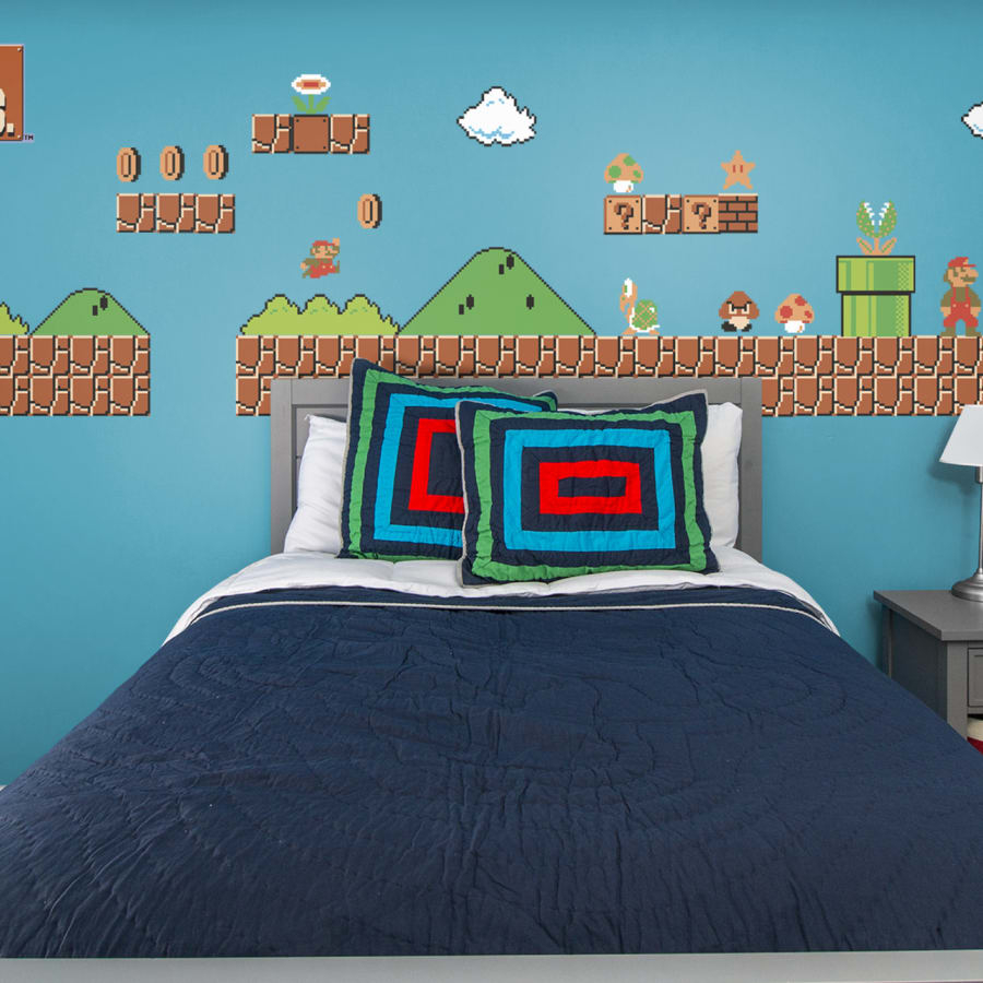 Nes Super Mario Bros Room Theme Large Officially Licensed Nintendo Removable Wall Graphics for size 900 X 900
