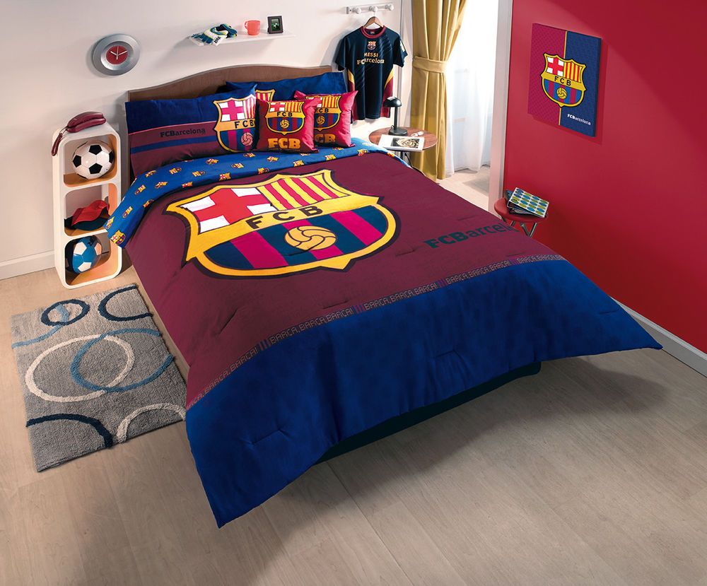 New Blue Fcb Club Barcelona Soccer Comforter Bedding Sheet Set inside measurements 1000 X 829