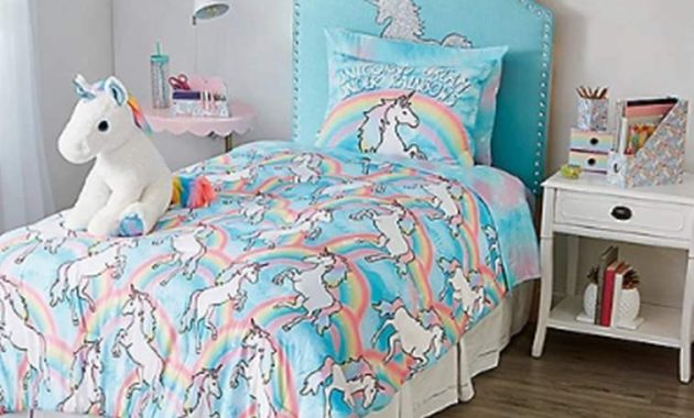 New Justice Bed In A Bag Unicorn Rainbows 5pc Twin Comforter Sheet Set with regard to dimensions 756 X 1050