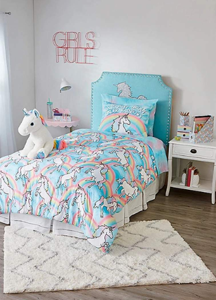 New Justice Bed In A Bag Unicorn Rainbows 5pc Twin Comforter Sheet Set with regard to dimensions 756 X 1050