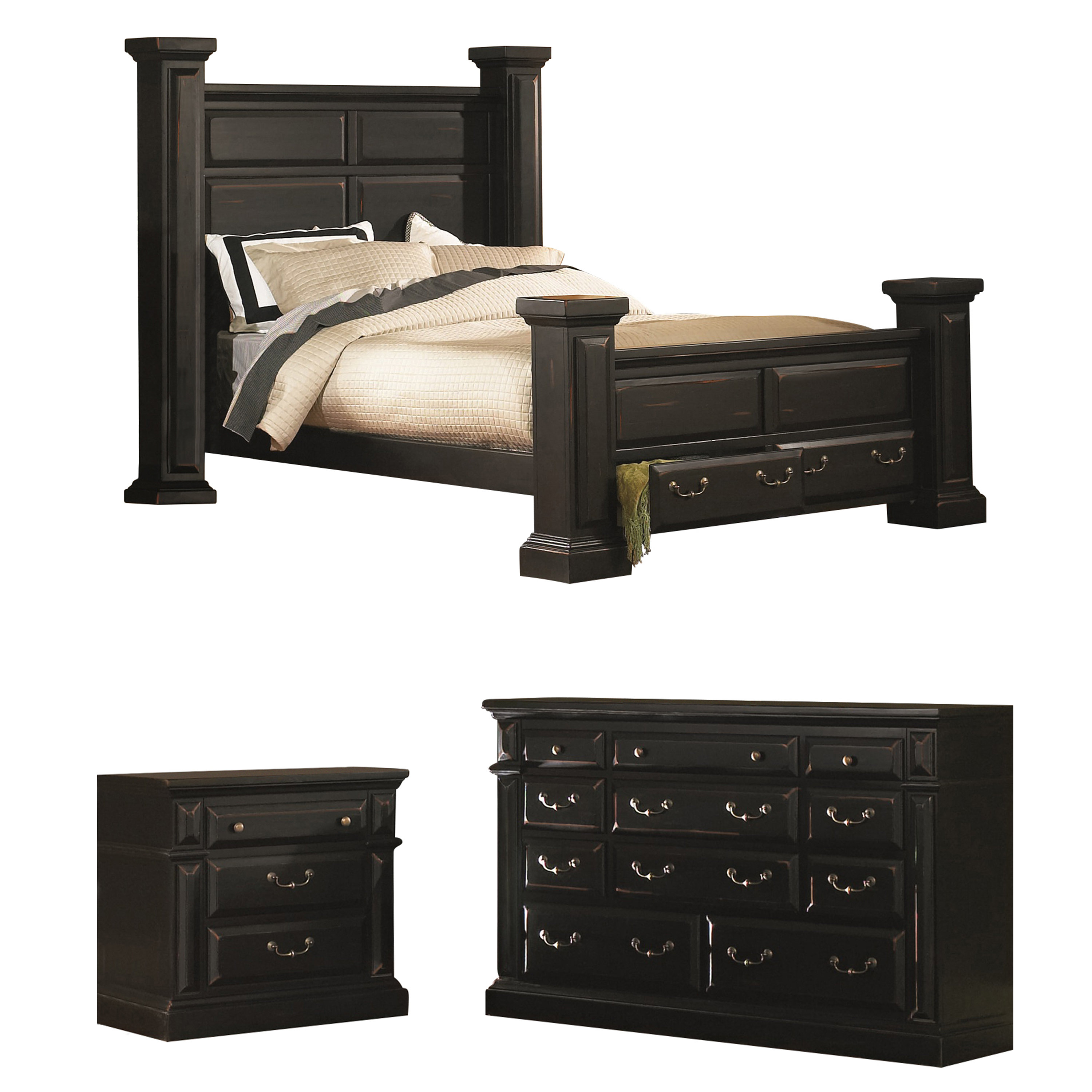 Newark Platform Configurable Bedroom Set intended for proportions 3000 X 3000