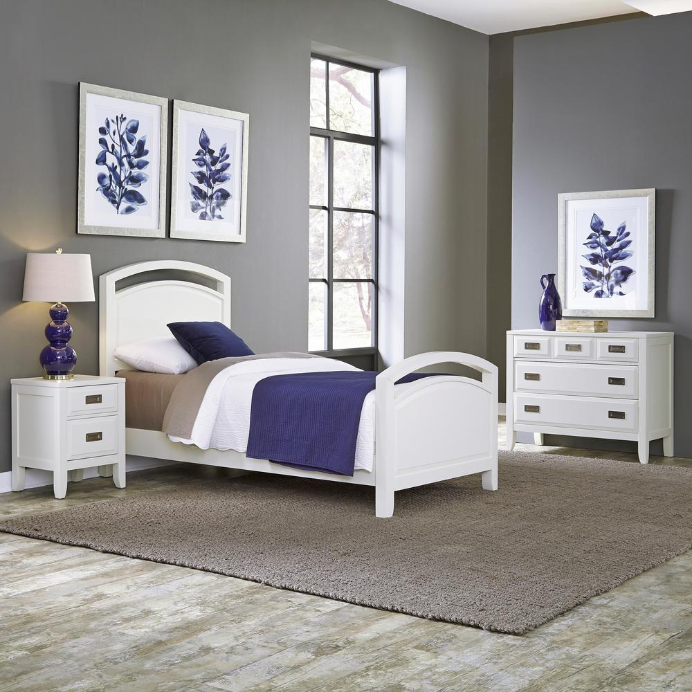 Newport 3 Piece White Twin Bedroom Set Products Bedroom Sets intended for size 1000 X 1000