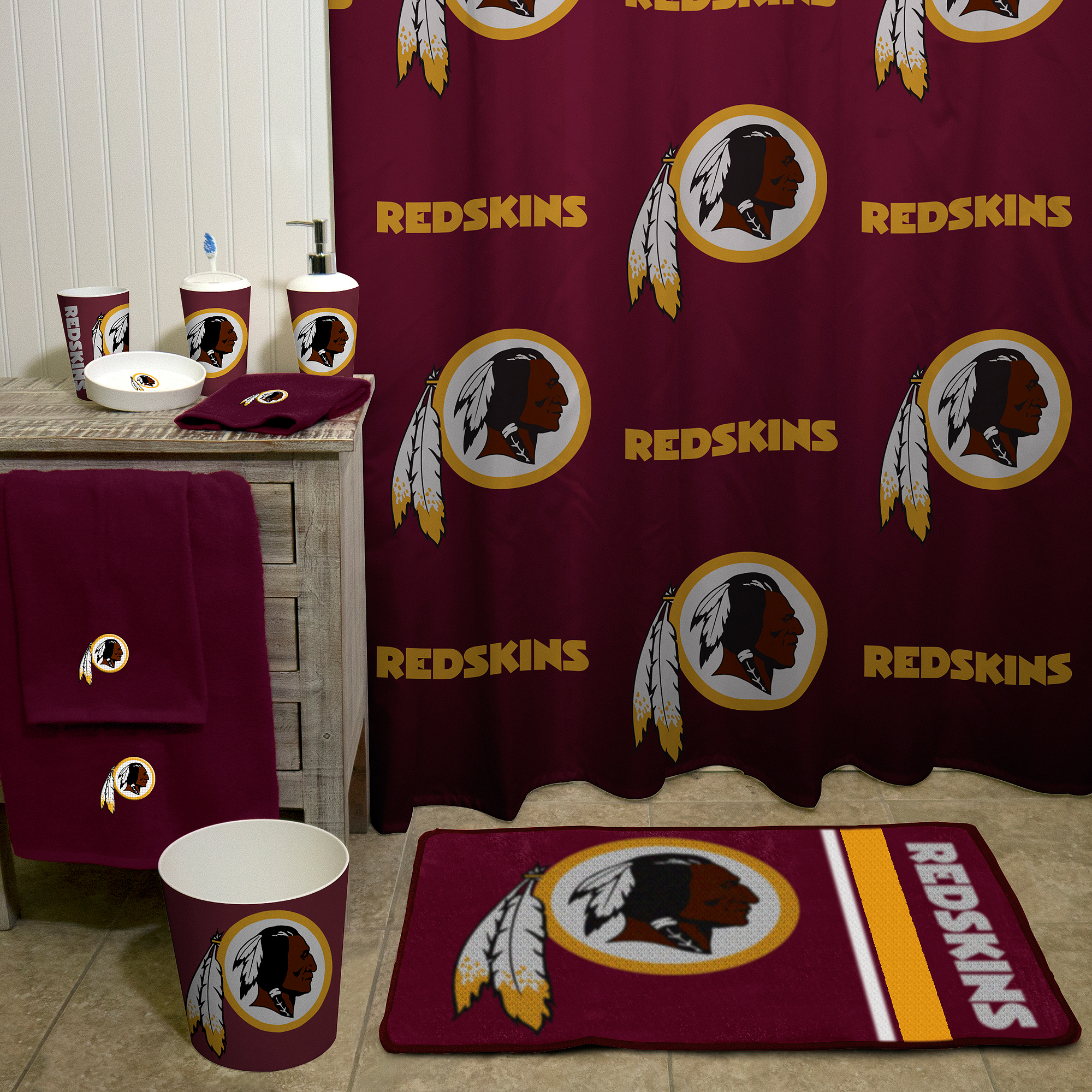 Nfl Washington Redskins Shower Curtain 1 Each throughout sizing 2000 X 2000