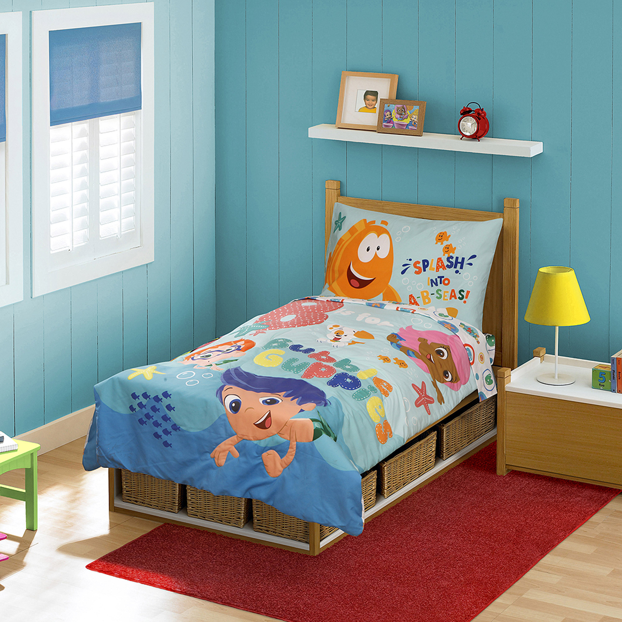 Nickelodeon Bubble Guppies 4 Pc Toddler Bedding Set regarding proportions 2000 X 2000