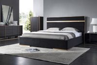 Nova Domus Cartier Modern Black Brushed Bronze Bedroom Set regarding dimensions 1200 X 674