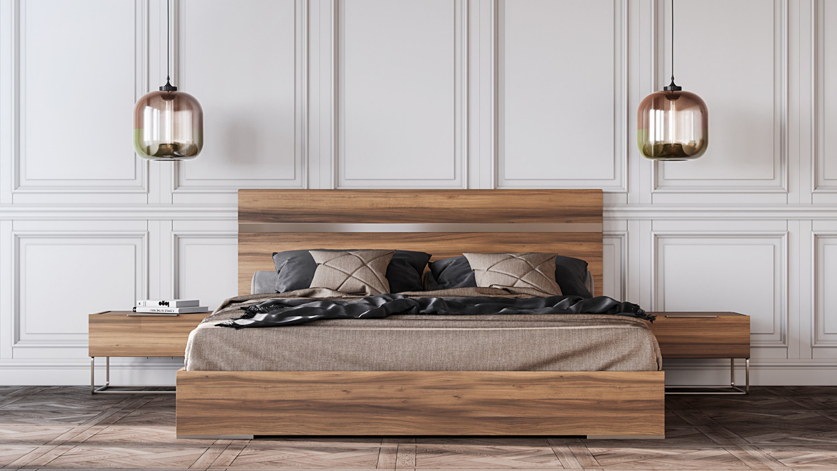 Nova Domus Lorenzo Italian Modern Light Oak Bed regarding size 1200 X 675