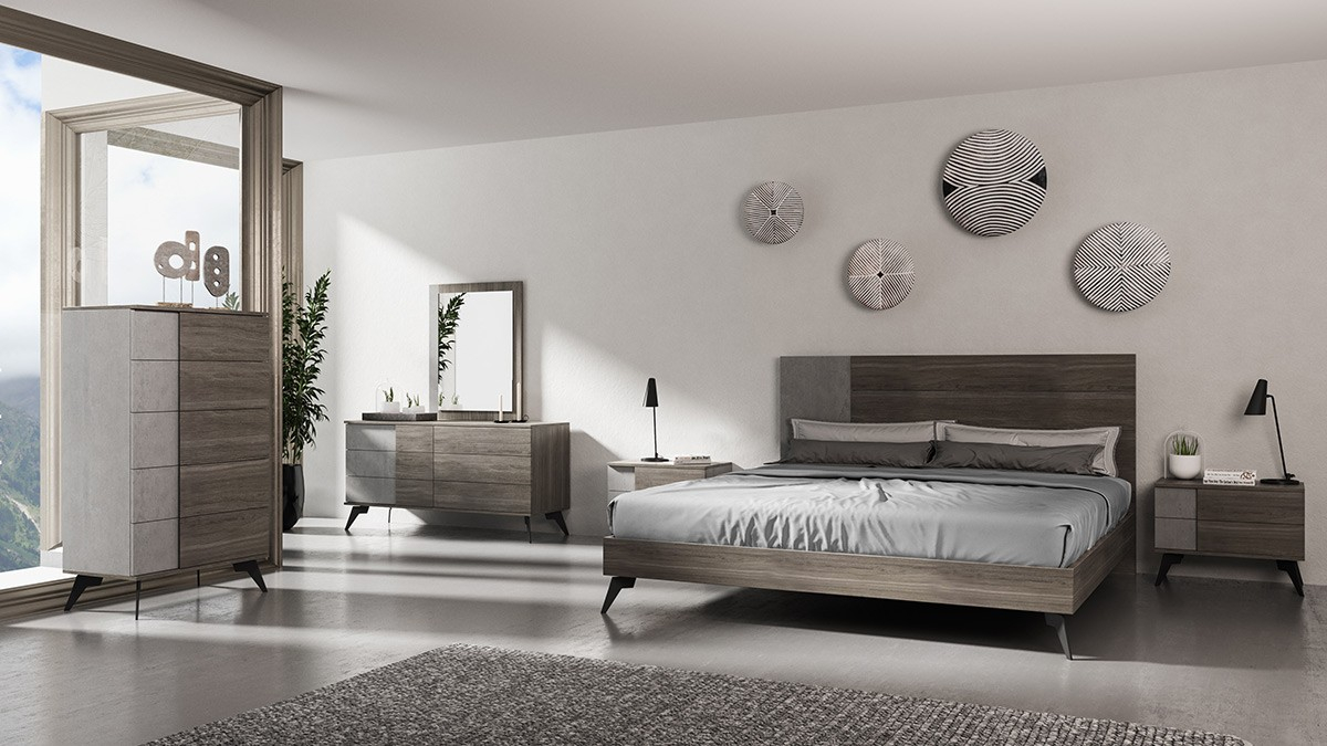 Nova Domus Palermo Italian Modern Faux Concrete Grey Bedroom Set in dimensions 1200 X 675