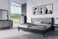 Nova Domus Panther Contemporary Grey Black Bedroom Set in sizing 1500 X 844