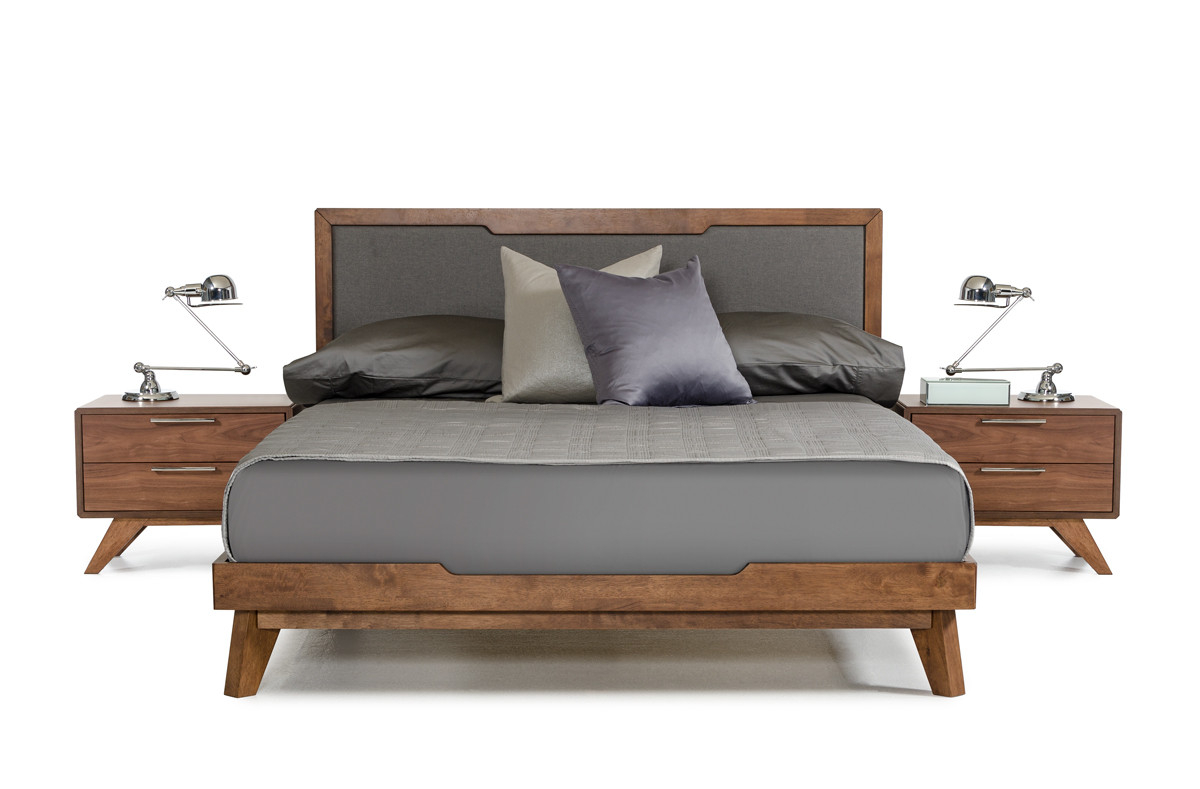 Nova Domus Soria Mid Century Grey Walnut Bed within dimensions 1200 X 789