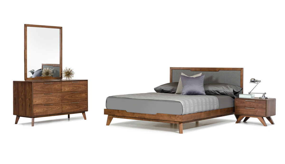 Nova Domus Soria Mid Century Grey Walnut Bedroom Set in size 1200 X 694