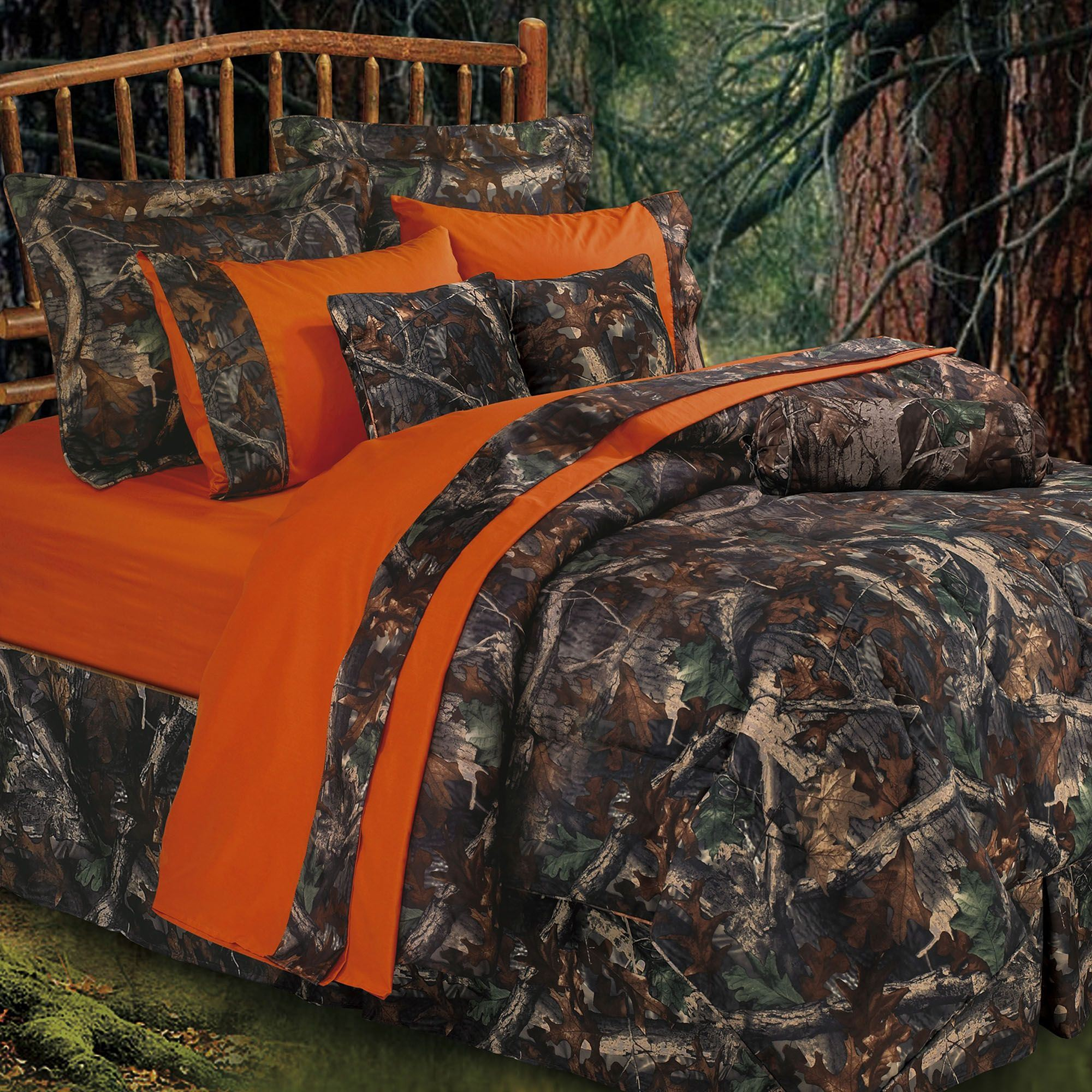 Oak Camo Camouflage Rustic Comforter Bed Set intended for size 2000 X 2000