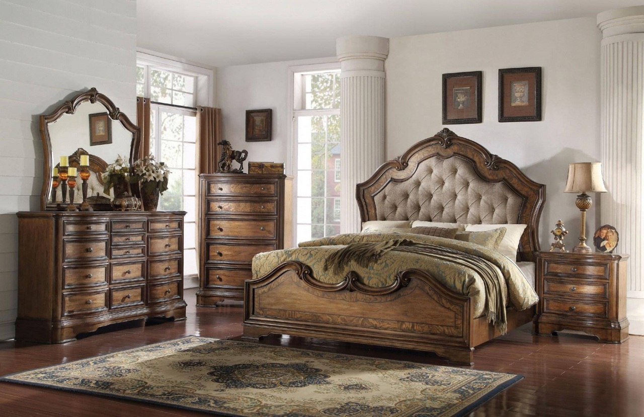 Oak King Size Bedroom Sets Bedding Traditional Style Bedroom within proportions 1280 X 829