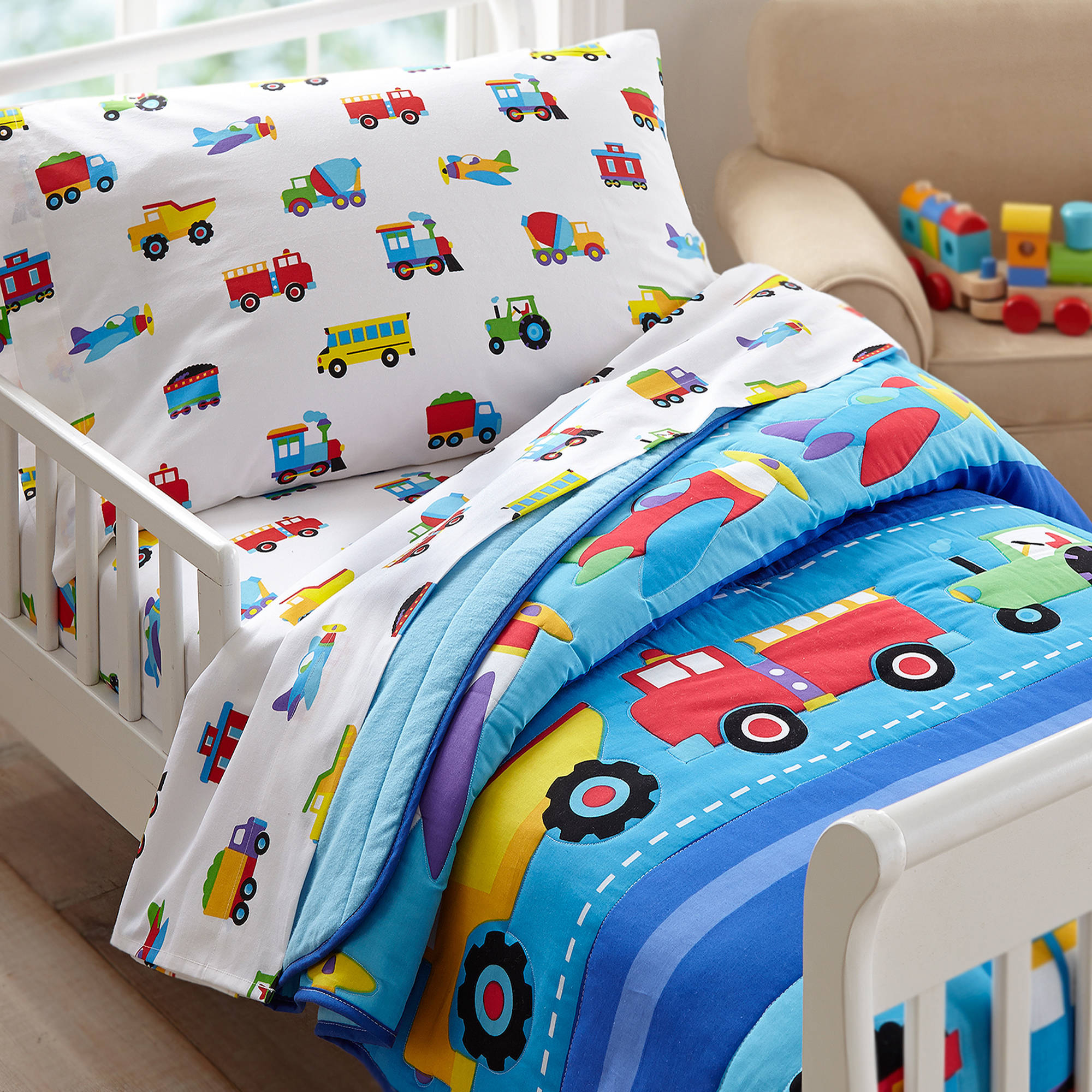 Olive Kids Trains Planes Trucks Toddler Bedding Comforter within proportions 2000 X 2000