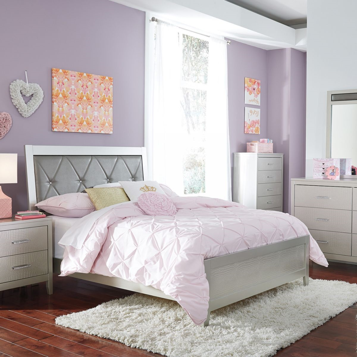 Olivet Metallic 5 Pc Full Bedroom for dimensions 1200 X 1200