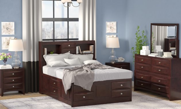 Oreland Platform 5 Piece Espresso Bedroom Set intended for measurements 2000 X 2000