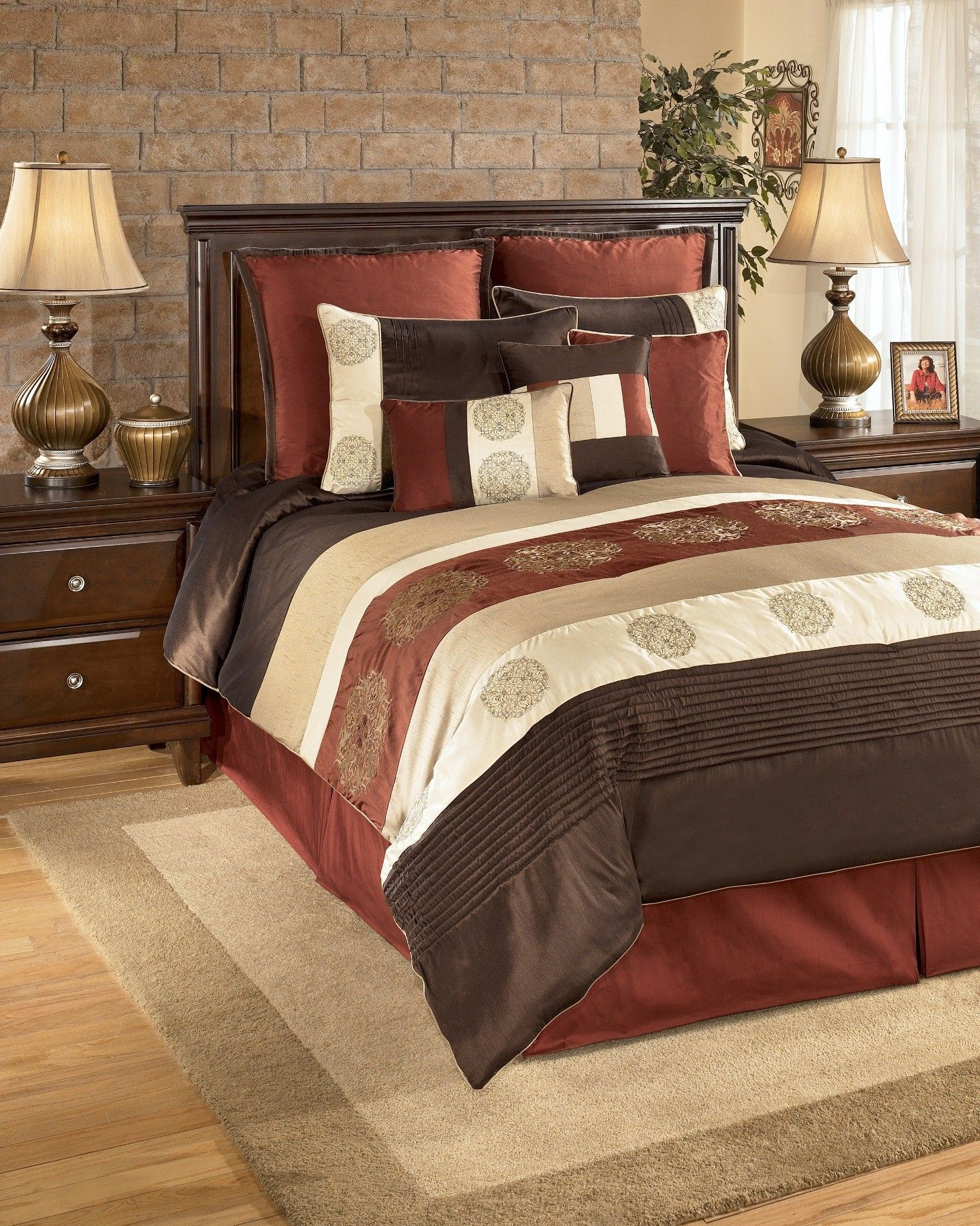 Oversized King Size Bedding 126x120 Milano Russett King Bedding with proportions 1440 X 1800