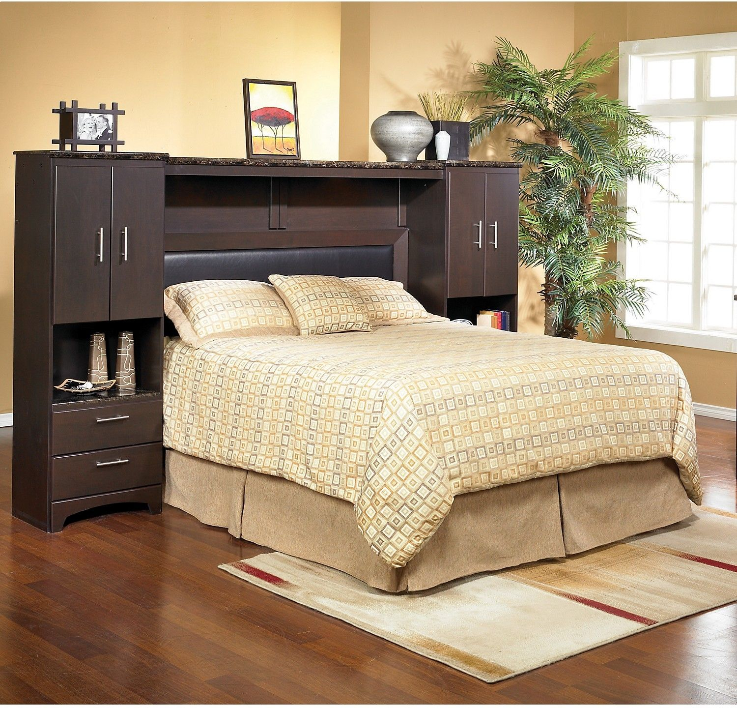 Oxford Queen Headboard Pier Wall Unit Bedroom Bedroom Wall Units pertaining to dimensions 1500 X 1440