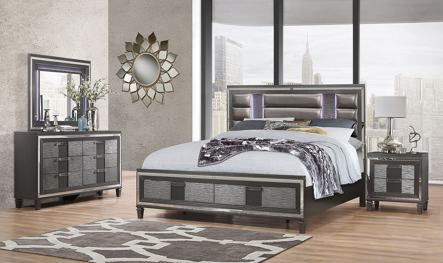 Palermo Storage Bedroom Set intended for proportions 1517 X 900