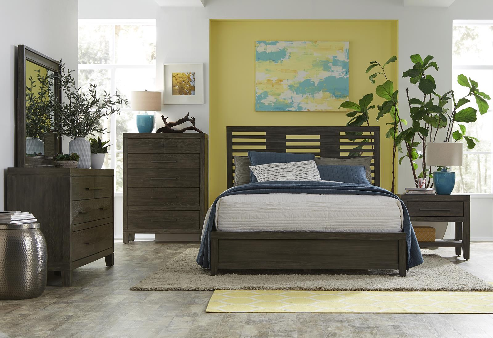 Palliser Casana Furniture Bravo Albany 4pc Panel Bedroom Set In Warm Platinum Oak intended for size 1600 X 1097