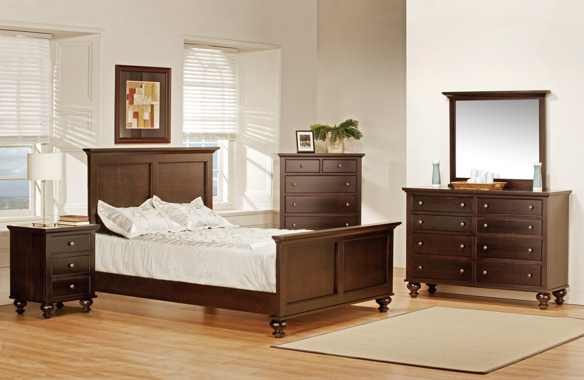 Panel Bed Group Eco Friendly Wood Bedroom Furniture In Brown inside size 2046 X 1331