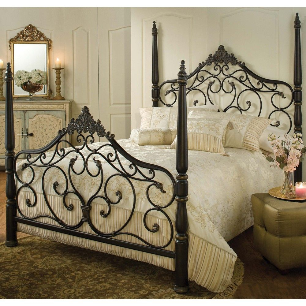 Parkwood Iron Bed In Black Gold In 2019 Khdt Bed Furniture Four within sizing 1000 X 1000