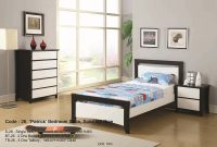 Patrick White Single 5pcs Bedroom Set within measurements 1000 X 800