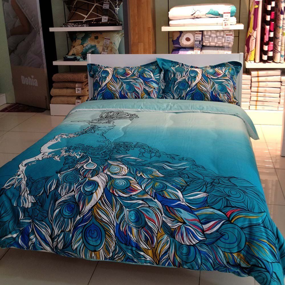 Peacock Blue Bedding Set So So Pretty Peacock Stuff Blue with regard to sizing 1000 X 1000