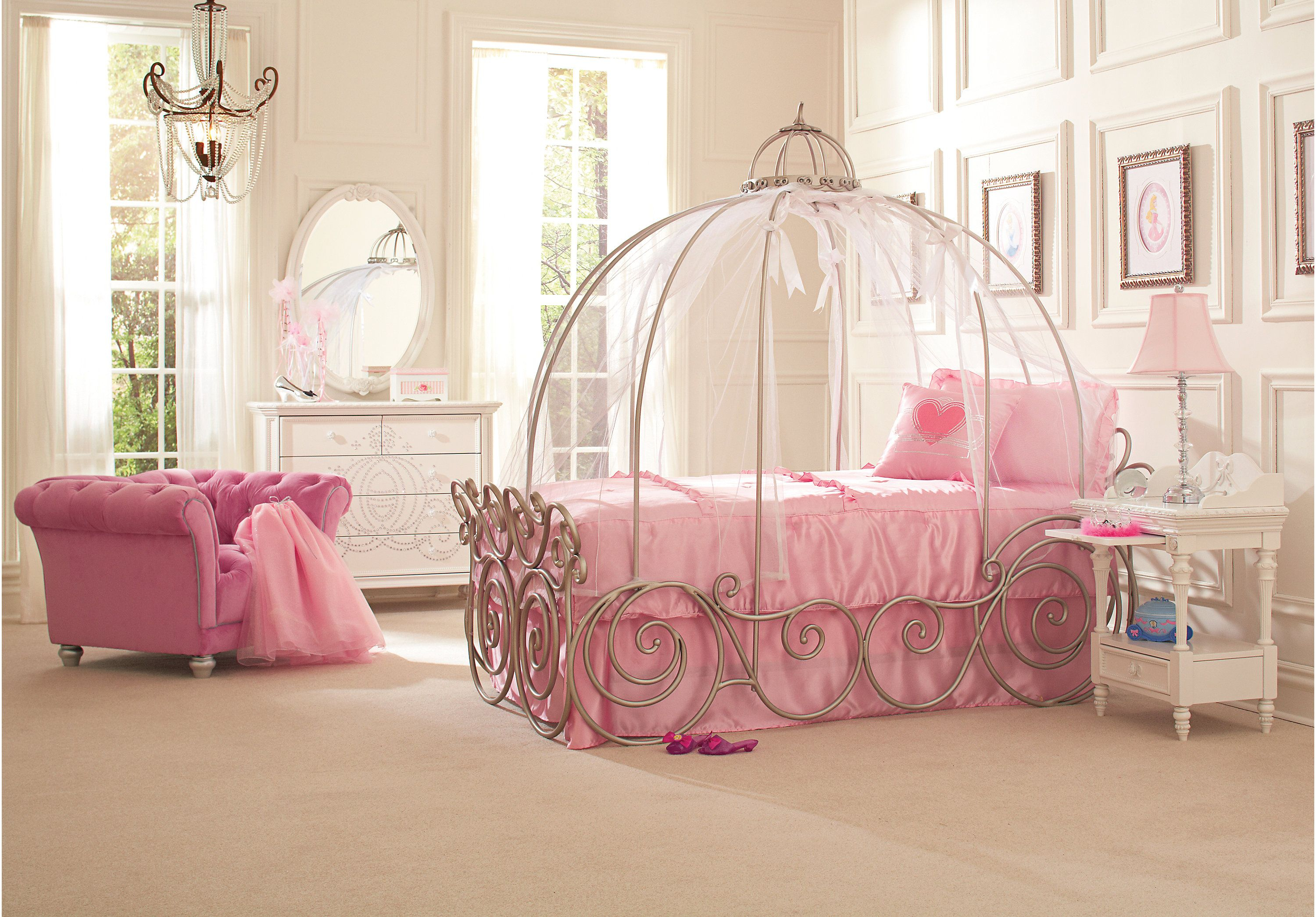 Picture Of Disney Princess 6 Pc Twin Carriage Bedroom From Disney inside sizing 3000 X 2091