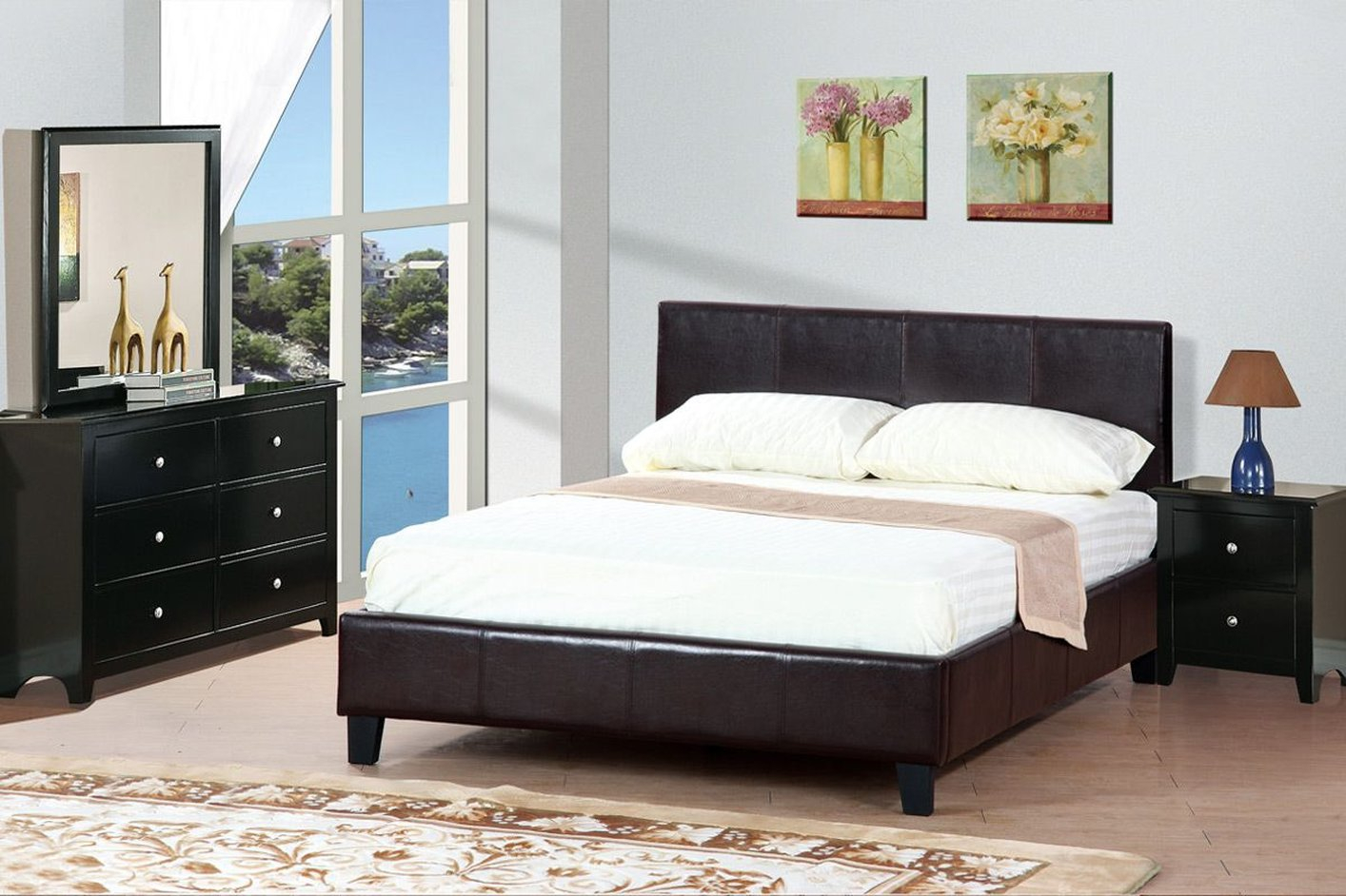 Picture Of Marbella Espresso 7 Pc King Platform Bedroom From Bedroom within sizing 1414 X 942